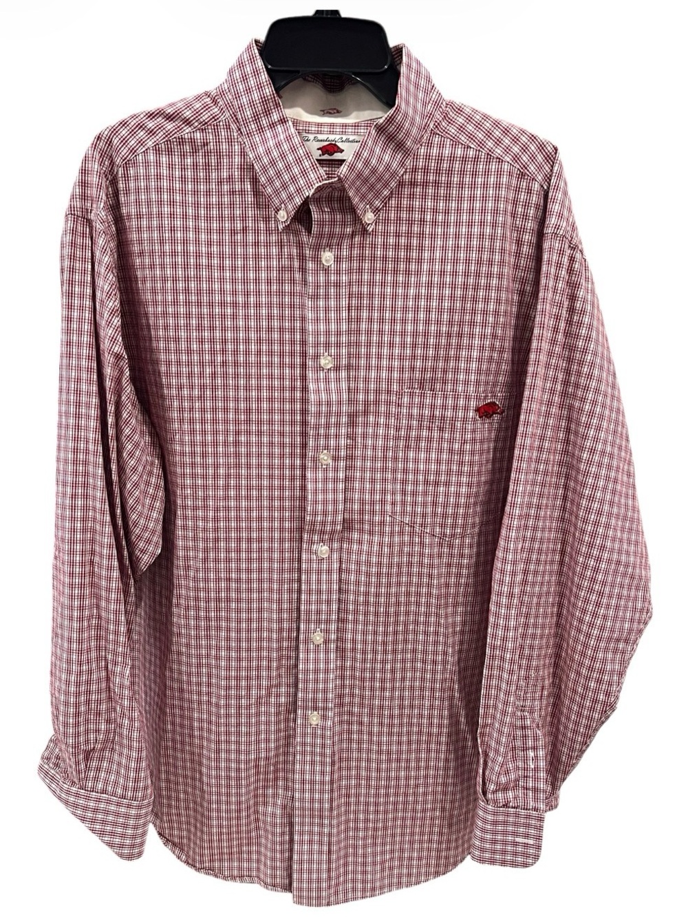 The Razorback Collection Men’s Arkansas Razorbacks Embroidered Plaid Button Down